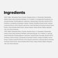 List of ingredients on a white background by nouraskincare