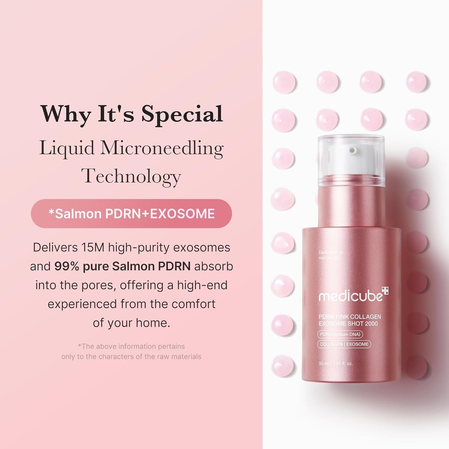 Lifestyle display of Medicube PDRN Collagen serum for elasticity care.