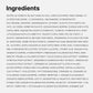 List of ingredients on a white background