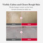 Before and after comparison of skin texture with text indicating product benefits.
