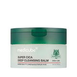 Medicube Super Cica Deep Cleansing Balm jar and spatula