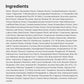 List of ingredients on a white background