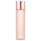 Skincare bottle with rose gold cap and pink body on a white background