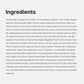 List of ingredients on a white background